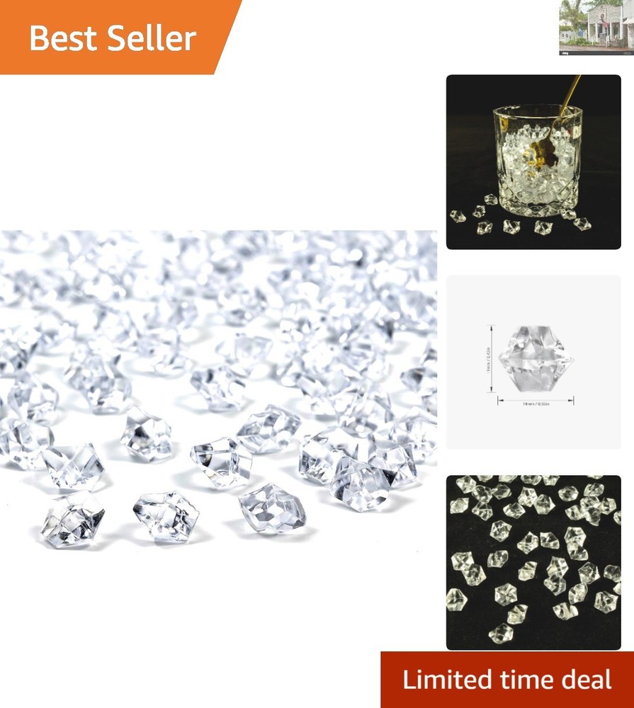 Non-Toxic 820 PCS Clear Acrylic Gemstones – Perfect for Home Decor & Photography