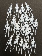 20 Vintage 6cm Skeleton Charms – HALLOWEEN, Jewellery, Cracker , Party Bag Toy