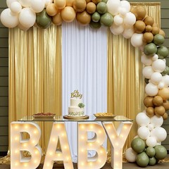 10ftx10ft Thick Gold Glitter Backdrop Curtain Panels for Parties, Wrinkle Sequin