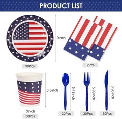 152Pc American Flag Party Set