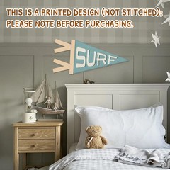 Coastal Beach Room Decor, Surf Wall Hanging Pennant Flag Banner, Blue Coastal…