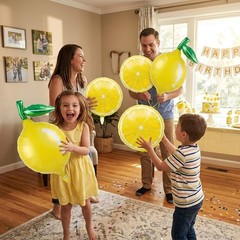Lemon Foil Balloons Summer lemonade Set with Leaves for Amalfi Coast Wedding …