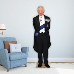 King Charles III Lifesize Cardboard Cut Out Free Standing Great for party photo