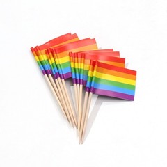 100 Pcs Rainbow Pride Toothpick Flag,Gay LGBTQ Mini Rainbow Gay Pride Toothpi…