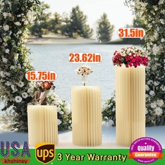 3pcs Flowers Stand, Dessert Table, Columns Display for Wedding Party Garden