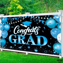 XtraLarge Congrats Grad Banner – 72×44 Inch, Congratulations Backdrop | Graduati