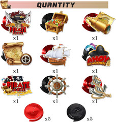 19Pcs Pirate Themed Hanging Swirl Decorations, Treasure Ocean Adventure Streamer
