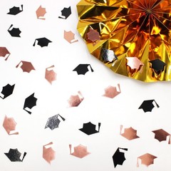 200 PCS Rose Gold Graduation Confetti 2026 Congrats Grad Caps Class Of 2026