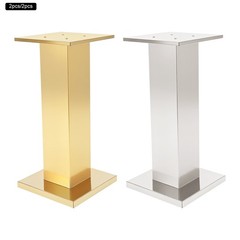 2-Piece 60cm Stainless Steel Column Wedding Flower Stand for Party Decor
