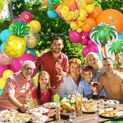 189Pcs Tropical Balloons Garland Arch Kit, Hawaiian Luau Summer Party Decorat…