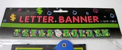 Texas Holdem Cardboard Decoration Letter Banner NIP Amscan
