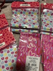 Valentine Day Party Supply Bundle 26 Cello Bags, Heart Cake Stand With More