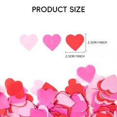 6000 PCS Paper Heart Shaped Table Confetti Valentine’s Day Wedding Engagement