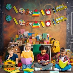 KatchOn Back To School Banner Red Green Yellow
