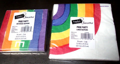 Pride Party Lot w/Permanent Wooden Wall Hanging Plates 2 Napkins 2 Banners #1