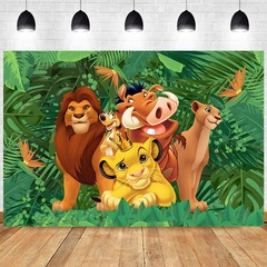 Lion King Backdrop Simba Baby Shower Decoration Jungle Birthday Party Background