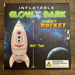 Jet Creations Inflatable Rocket Glow In The Dark 30” Birthday Party Space Stars