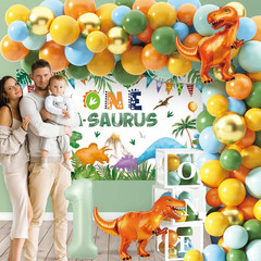 One a Saurus Birthday Decorations 105Pcs Dinosaur 1St Birthday Party Supplies fo