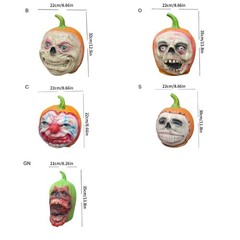 Scary Realistic Latex Pumpkin Head Ornament Halloween Decorations Props Gift