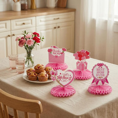 Happy Mothers Day Decorations Banner Pink Glitter, Mother’S Day Hanging Swirls a