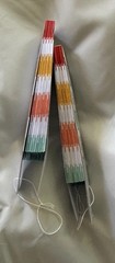 2 Orange, Yellow & Green Paper Accordion Folding 12″ Round Party Decor Rosettes