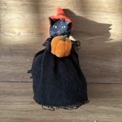 black cat Plush Figure Halloween Party Decoration cute spooky season