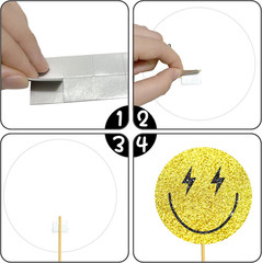 12Pcs Glitter One Happy Dude Party Centerpiece Sticks One Happy Dude Birthday Pa