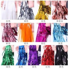 2M Halloween Foil Fringe Tinsel Shimmer Curtain Door Wedding Party DECORATIONS
