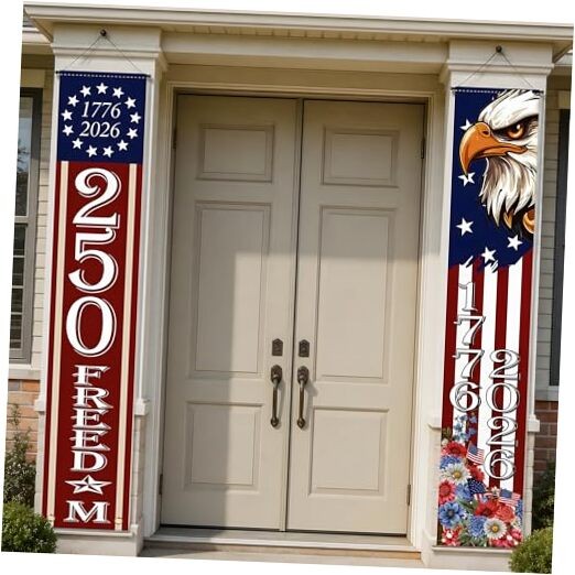 4th of July Decorations Outdoor – 250th Anniversary Patriotic Red white blue