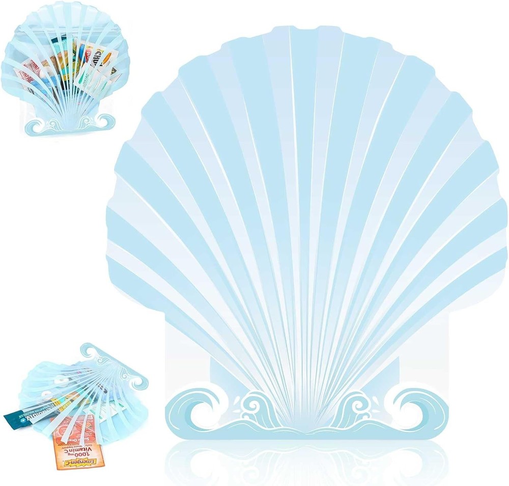 20pc Blue Seashell Hangover Kit Bags Beach Bachelorette Party Favors Last Toast