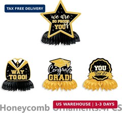 Graduation Decorations 2026 37 PCS – Black Gold Class of 2026 Party Supplies Kit