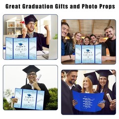 Blue Silver Grad Party Guest Book Alternative Class of 2026 Graduation Decor