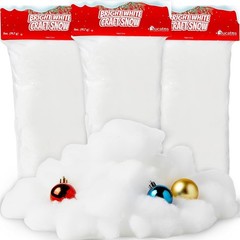 Eucatus 3 Pack Cotton-Like Snow Fluff – Safe, Reusable, and Mess-Free Decoration