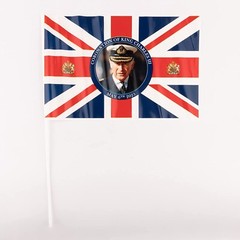 Coronation of King Charles III Hand-Held Plastic Flags 30cm – Pack of 10