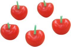 5 Pcs Cherry Shaped Birthday Candles, Cute 6.3 inches x 8 inches,