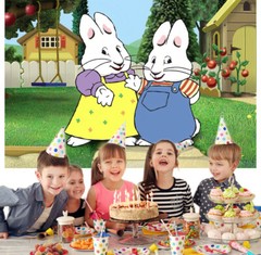 Max and Ruby Birthday Party Decoration Backdrop Banner Vinyl 5x3ft Birthday Gift