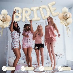 BRIDE Balloons Bachelorette, 16 inch Beige Bride Balloons for Bachelorette Pa…