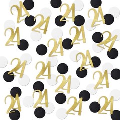 Gold Glitter 24 Confetti 24th Birthday Number 200 PCS Anniversary Party