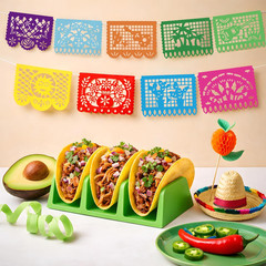 Cinco De Mayo Decorations – Papel Picado Banner Streams | Mexican Theme Birthday