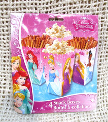 Disney Princess PARTY SNACK BOXES ~ Popcorn Snacks (3Pk of 4) = Set of 12 ~ NEW