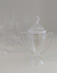 Hammont Trophy Cup Shaped Acrylic Candy Boxes 1.69 x 3.5 x 3.14 7 pack