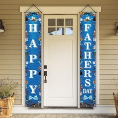 Happy Fathers Day Decorations First Porch 12×71 inches, Black
