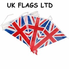 2X 🇬🇧 Remembrance Day 10M Union Jack UK Triangle 20 XL Flag Bunting 🇬🇧