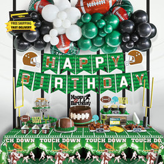 4Pcs Football Tablecloths, Rectangular Birthday Decorations Table Covers, Dispos