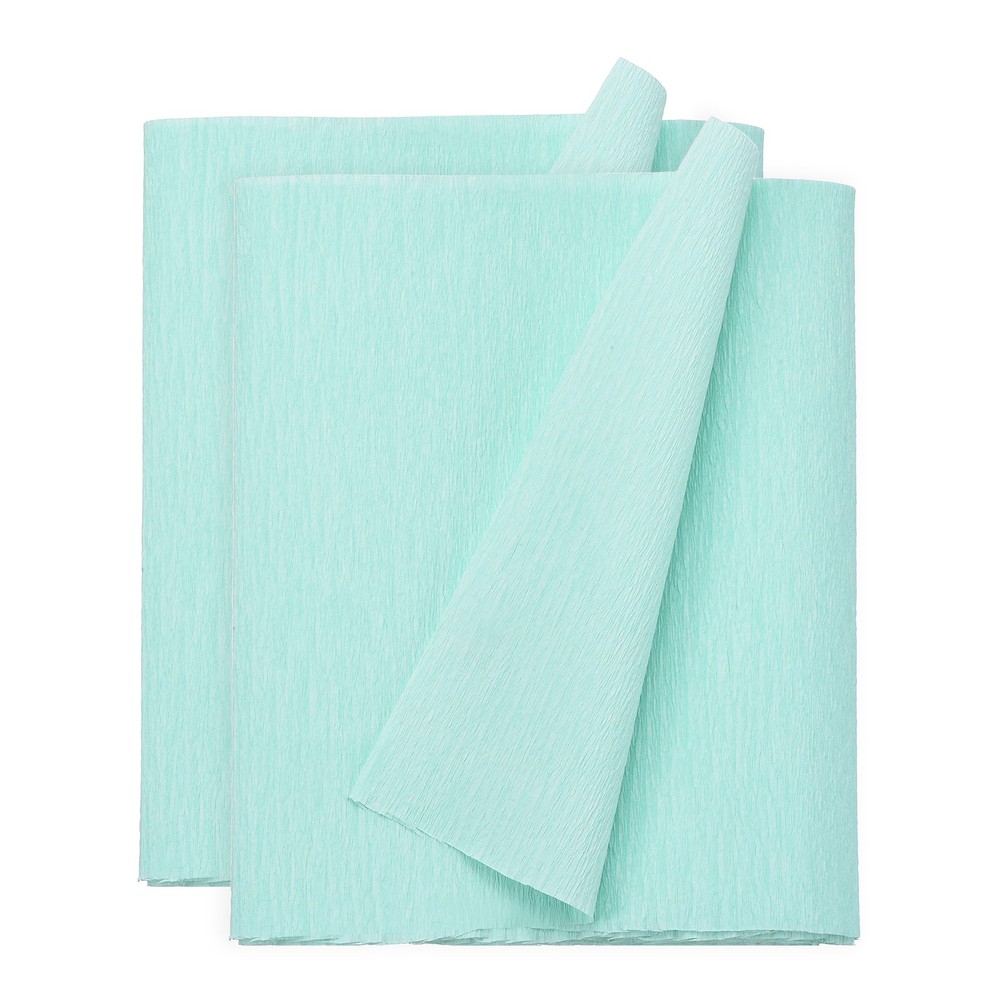 2pcs Crepe Paper Roll Crepe Paper Decoration 8.2ft 7 Inch Light Blue
