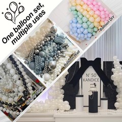 Pearl White Linking Balloons, 100PCS 6 Inch Pearl Color Quick Link Balloons f…
