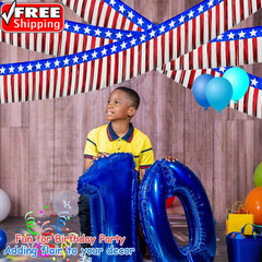 4 Pack 39Ft 4Th of July Parade Floats for Trailer Car, Flag Stripes and Stars Fo