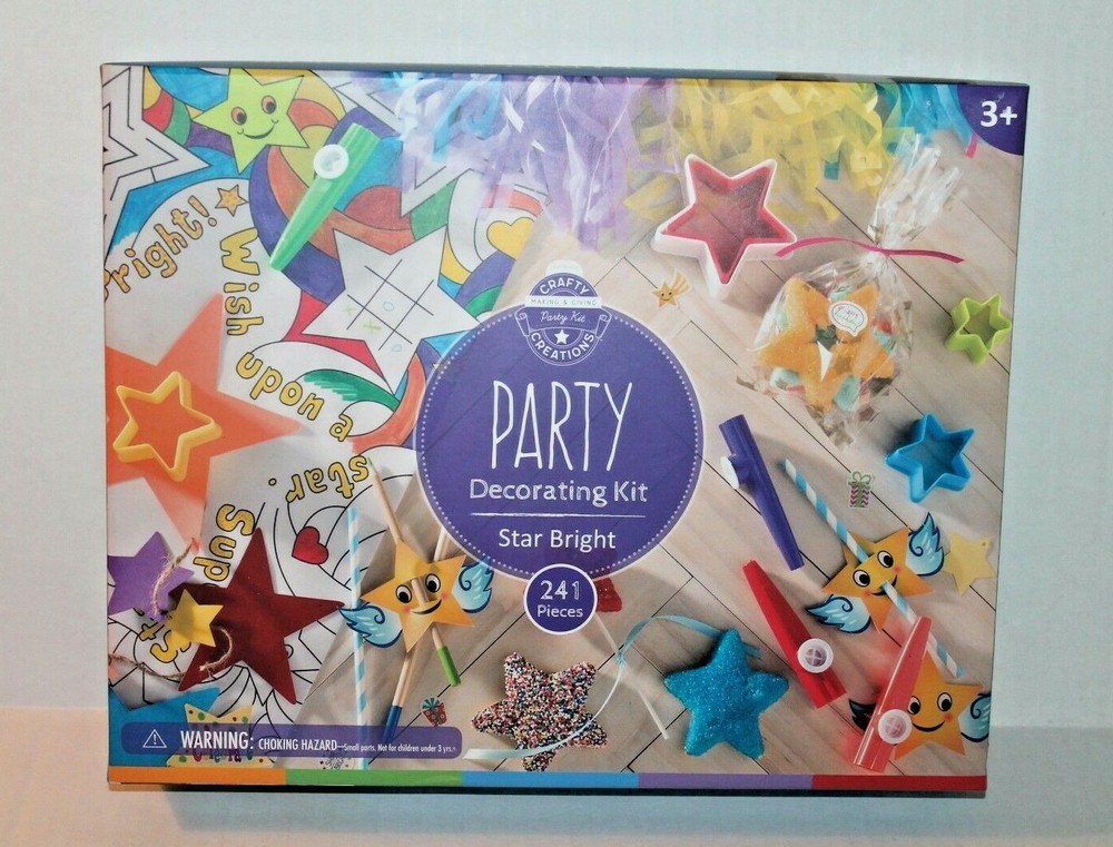 Hearth Song Crafty Creation Birthday Party Kit Star Bright Outer Space 241-Piece