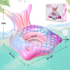 Premium Thickened Mermaid Pool Float for Kids & Adults – Large Inflatable Tail