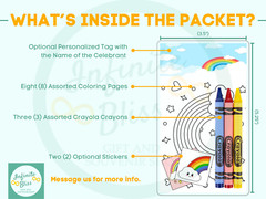 Rainbow Coloring Packs | Party Coloring Pages | Party Favor | Birthday Party